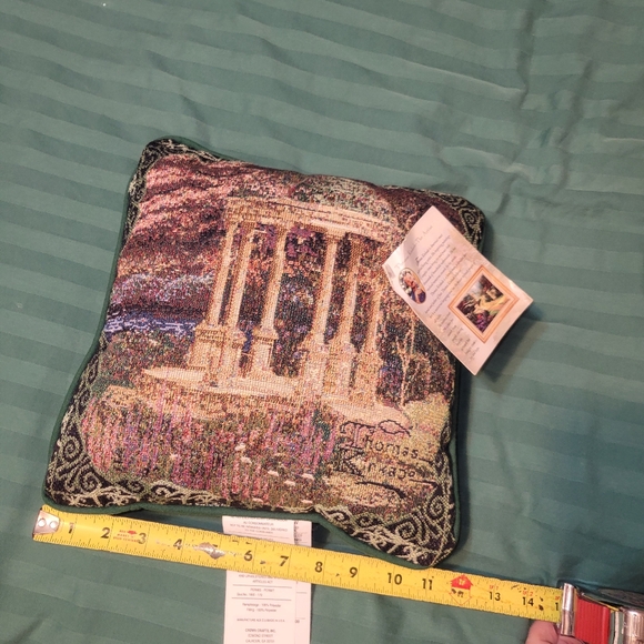 Thomas Kinkade "Garden Gazebo" Pillow - Picture 4 of 8